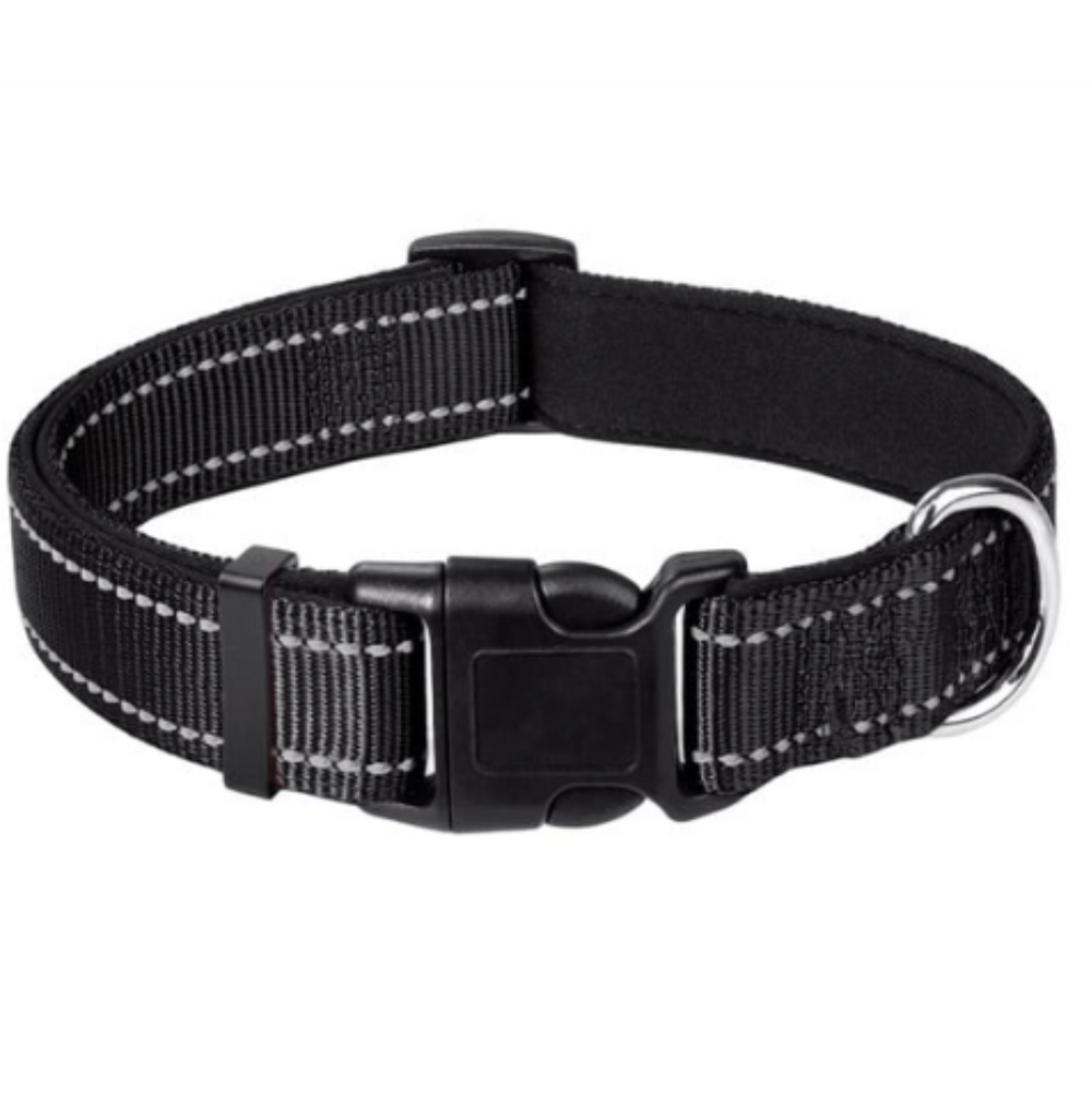 Reflective Black Dog Walking Leash Set