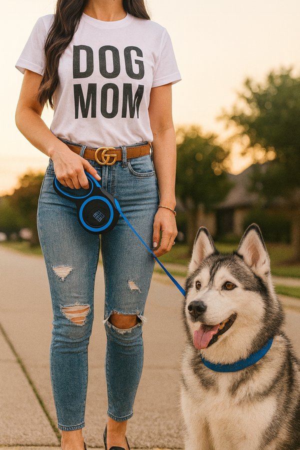 Retractable Blue Dog Walking Leash