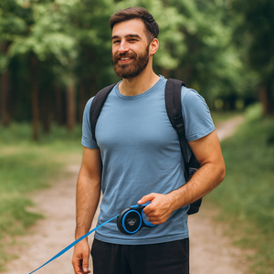 Retractable Blue Dog Walking Leash