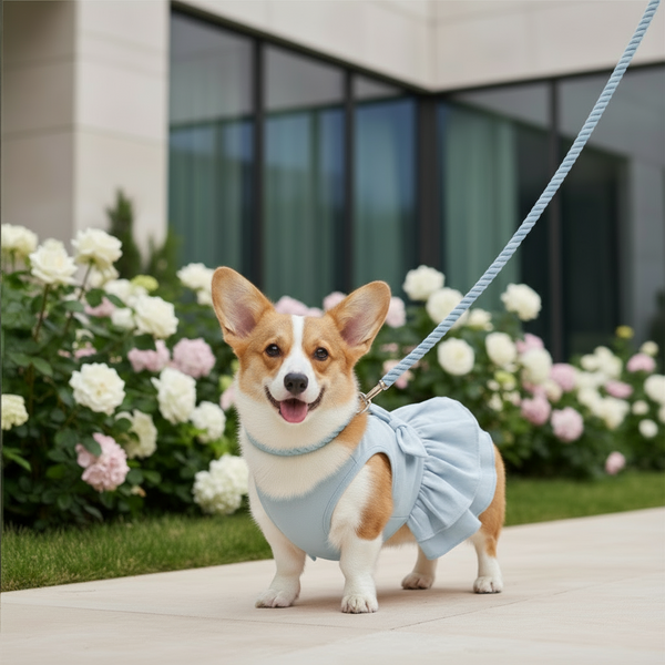 Blue Hands-Free Rope Dog Leash
