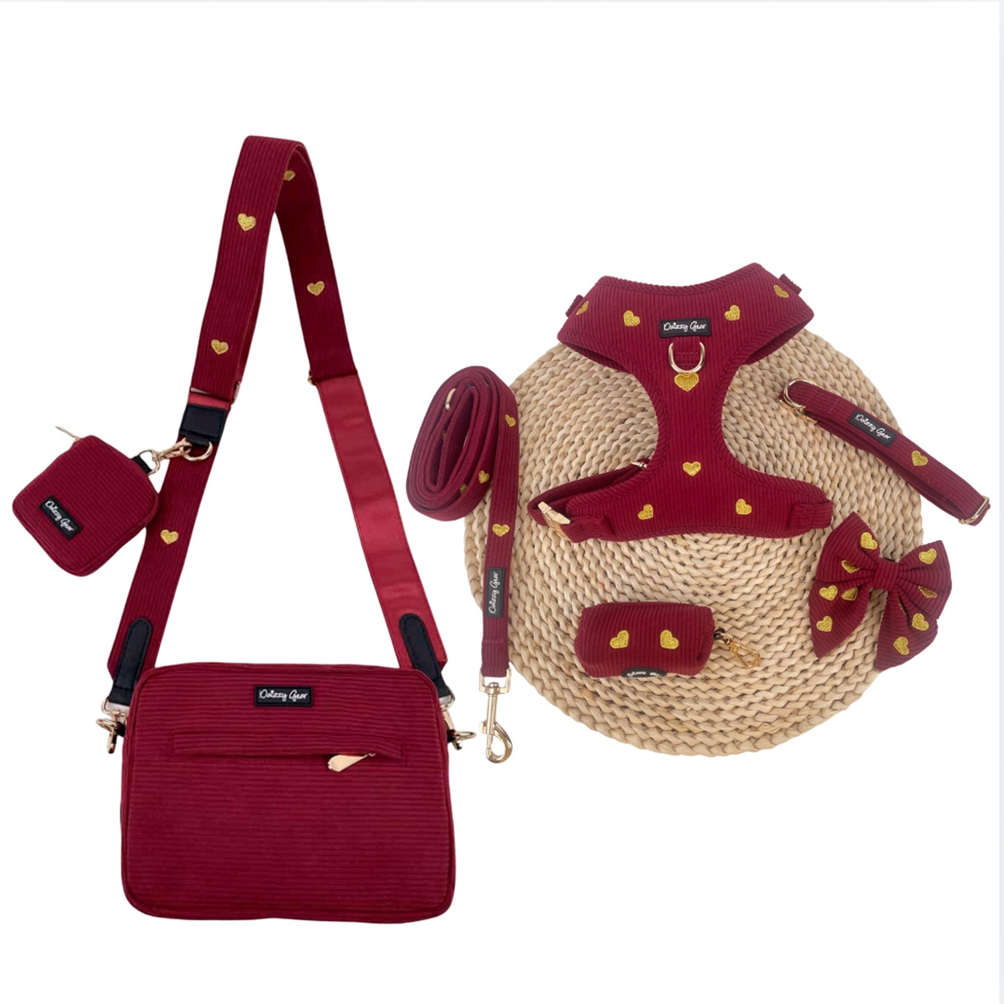 Fur Ever Love Dog Walking Combo ( Dog Matching Set + Matching Crossbody Bag ) - Daizzy Gear - Stylish Accessories for Dogs