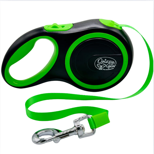 Retractable Green Dog Walking Leash