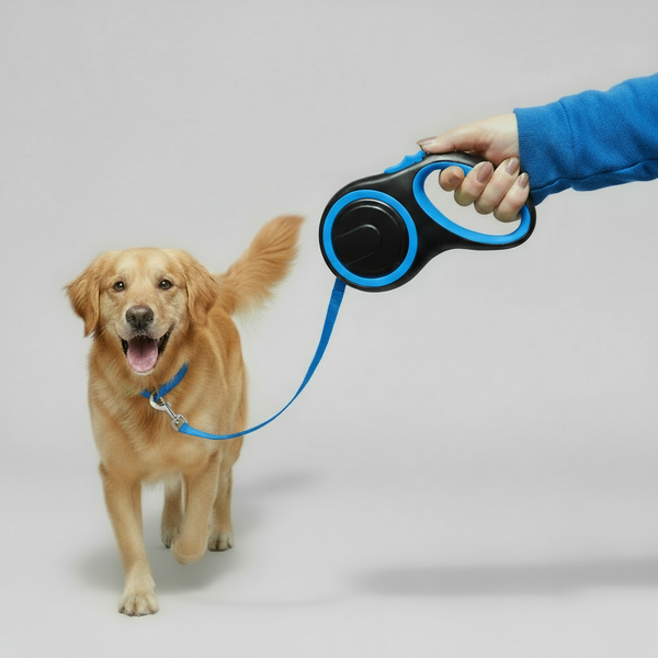 Retractable Blue Dog Walking Leash