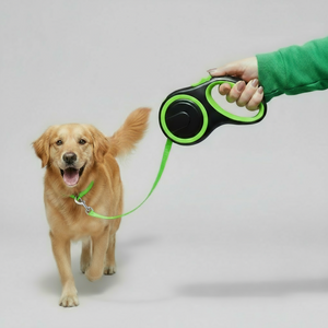 Retractable Green Dog Walking Leash