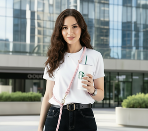 Pink Hands- Free Dog Rope Leash