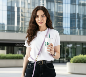 Purple Hands- Free Dog Rope Leash