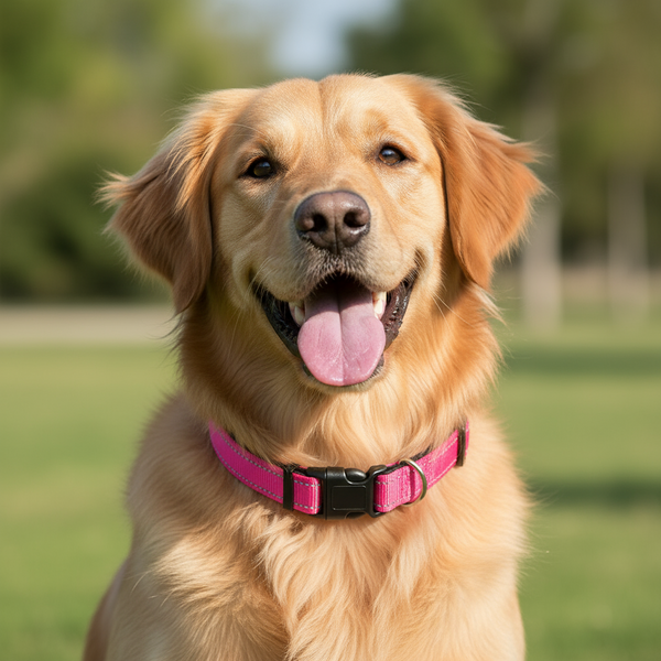 Reflective Pink Walking Dog Leash Set