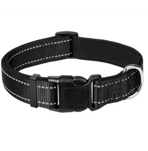 Reflective Black Dog Walking Leash Set