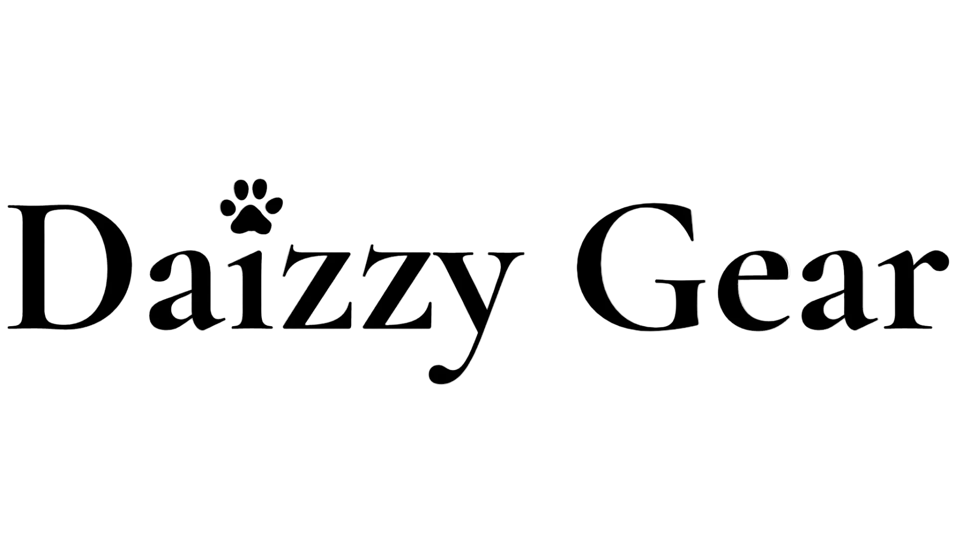 Daizzy Gear logo with paw print symbol on a white background