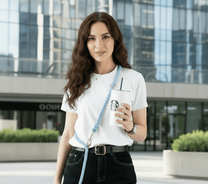 Blue Hands-Free Dog Walking Rope Leash - Daizzy Gear - Stylish Accessories for Dogs