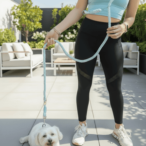 Blue Hands-Free Dog Walking Rope Leash - Daizzy Gear - Stylish Accessories for Dogs