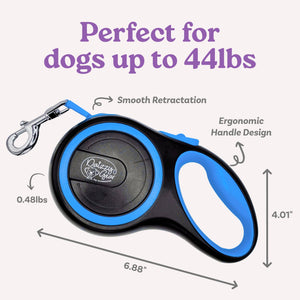 Blue Retractable Dog Walking Leash - Daizzy Gear - Stylish Accessories for Dogs