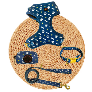 Paws & Bones Dog Harness Matching Walking Set