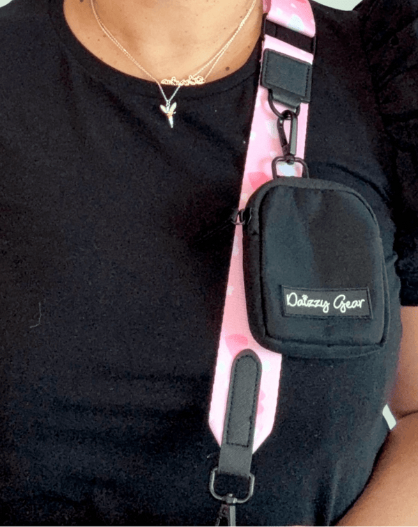 Blushing Love Pink Dog Walking Bag with Treat Pouch - Daizzy Gear - Stylish Accessories for Dogs