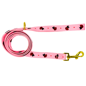 Pink Bees Dog Harness Matching Walking Set