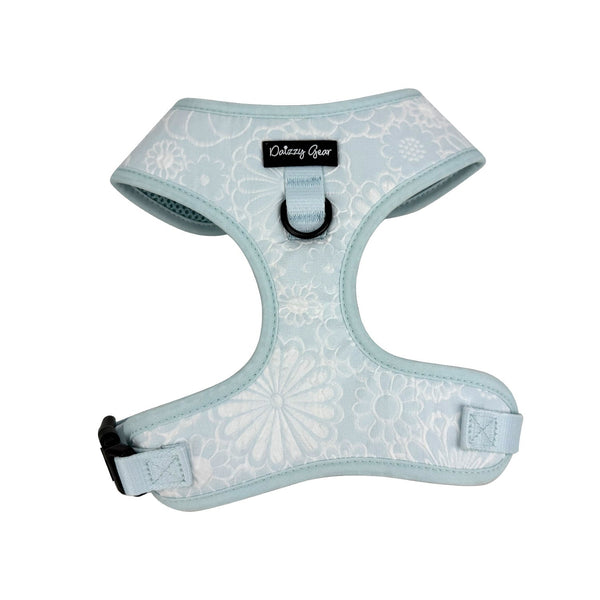 Divine Petals Blue Dog Harness Matching Walking Set - Daizzy Gear - Stylish Accessories for Dogs