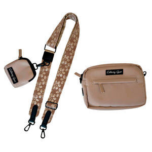 Cocoa Bloom Dog Walking Bag with Treat Pouch