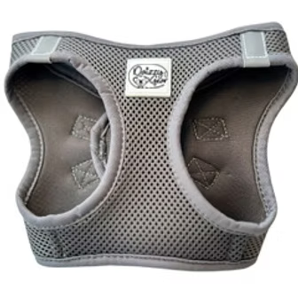 Gray Step-In No-Pull Mesh Dog Harness for small dogs and cats - Daizzy Gear - Stylish Accessories for Dogs
