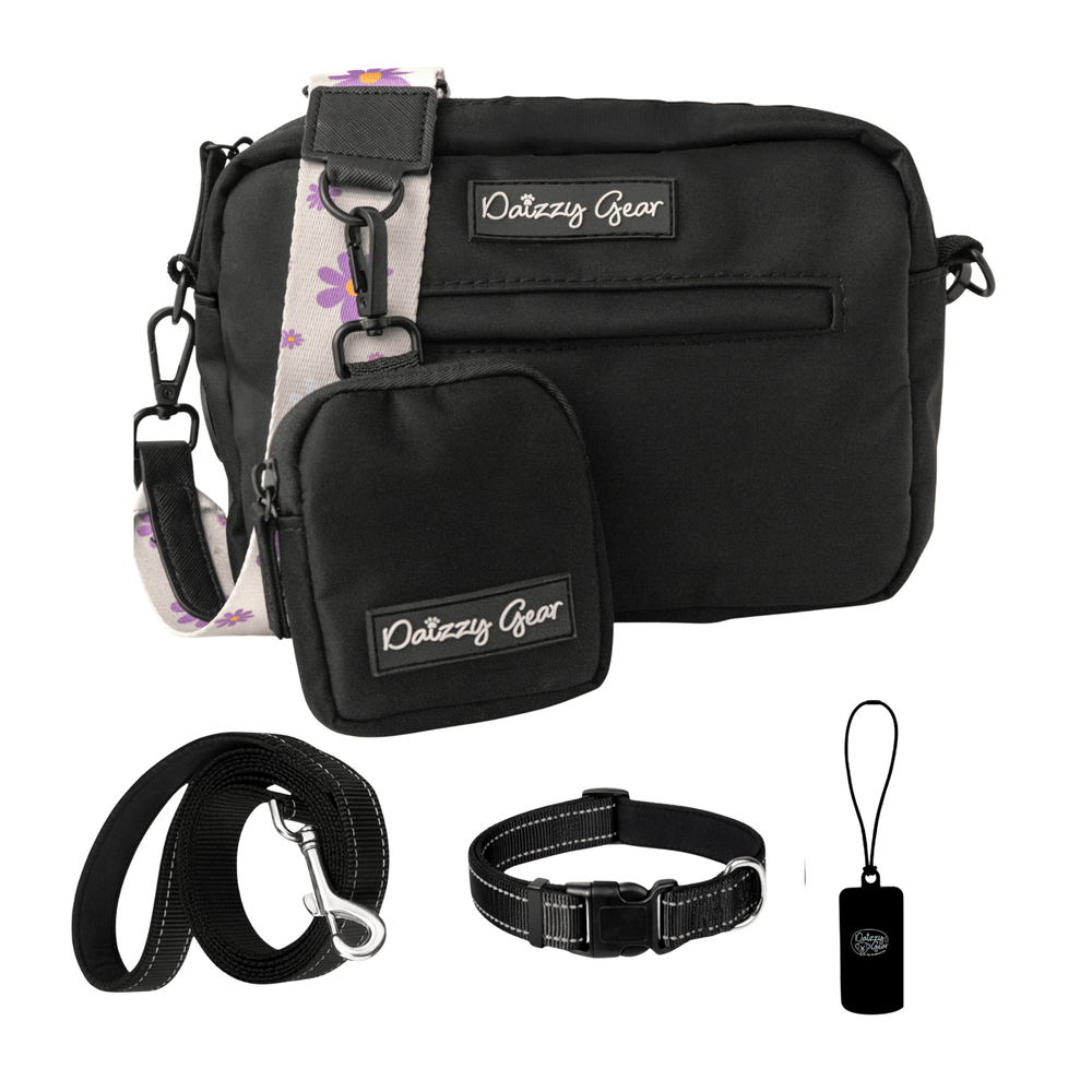 Holiday Gift Dog Mom Walking Bag + Reflective Leash and collar set Combo - Daizzy Gear - Stylish Accessories for Dogs