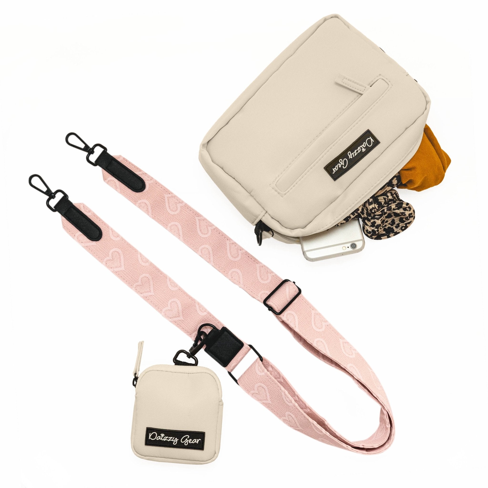 Pink Dog Walking Bag with Treat Pouch