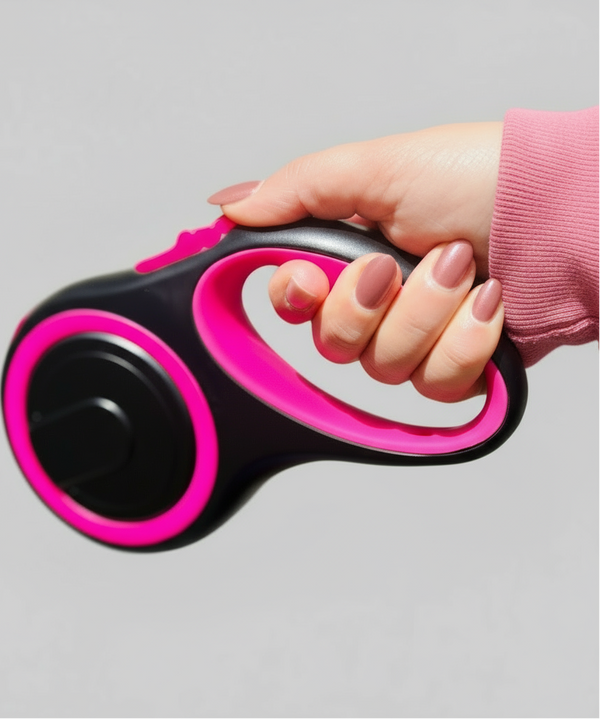 Retractable Pink Dog Walking Leash
