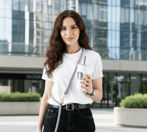 Purple Hands-Free Dog Walking Rope Leash - Daizzy Gear - Stylish Accessories for Dogs