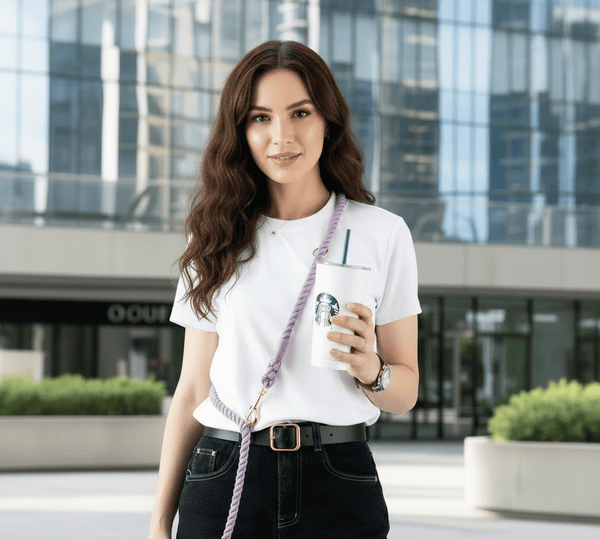 Purple Hands-Free Dog Walking Rope Leash - Daizzy Gear - Stylish Accessories for Dogs