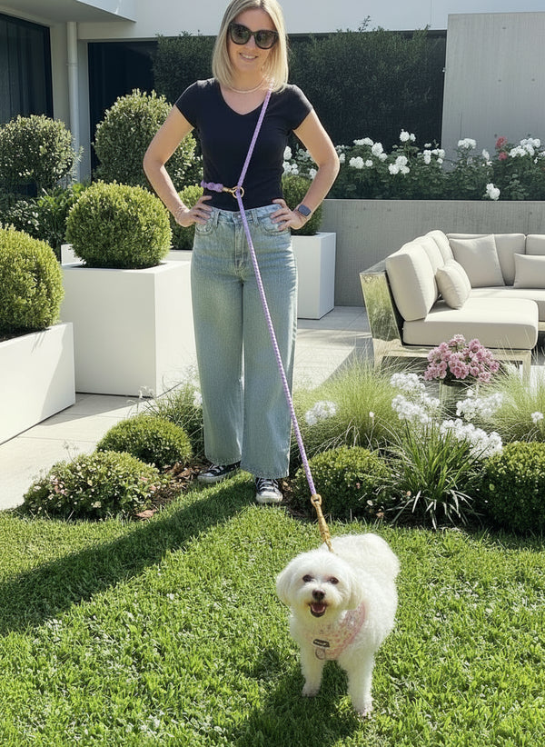 Purple Hands- Free Dog Rope Leash