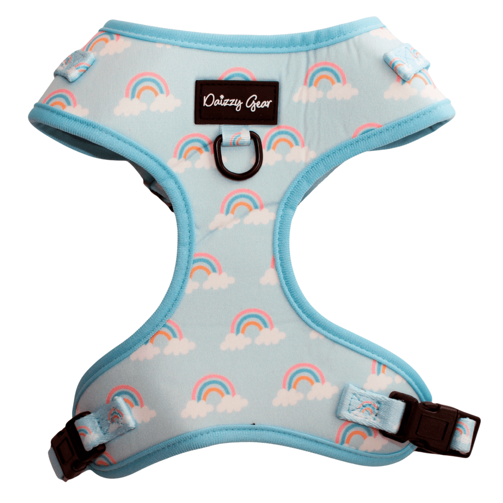 Rainbow Bliss Blue Dog Mom Twinning Bundle ( Dog Walking Set + Matching Bag) - Daizzy Gear - Stylish Accessories for Dogs