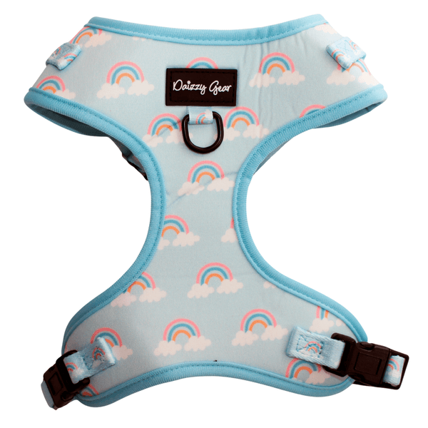 Rainbow Bliss Dog Harness Matching Walking Set - Daizzy Gear - Stylish Accessories for Dogs