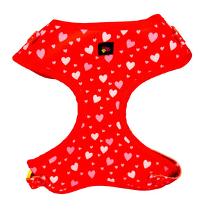 Red Hearts Dog Harness Matching Walking Set - Daizzy Gear - Stylish Accessories for Dogs