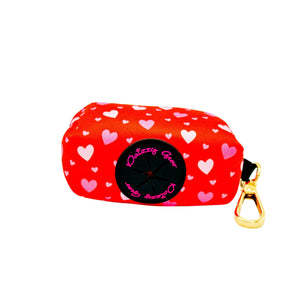 Red Hearts Dog Harness Matching Walking Set - Daizzy Gear - Stylish Accessories for Dogs