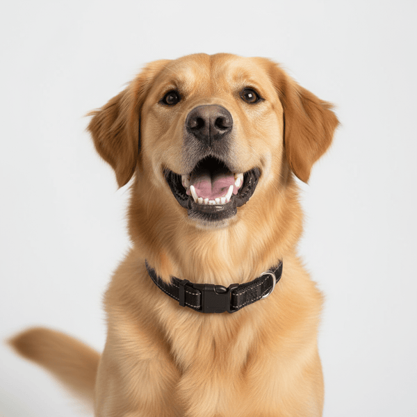 Black Reflective Dog Collar and Leash Set with Poop Bag Holder - Daizzy Gear - Stylish Accessories for Dogs