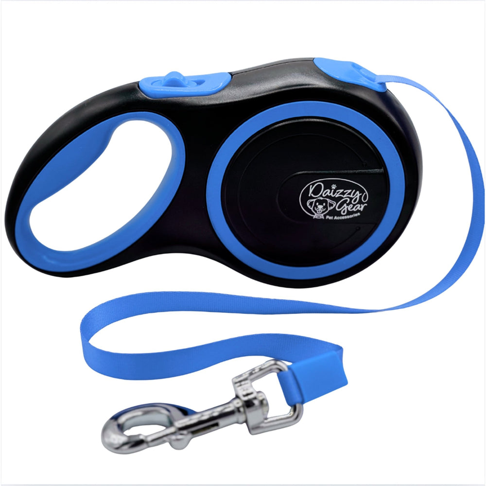 Retractable Blue Dog Walking Leash - Daizzy Gear - Stylish Accessories for Dogs