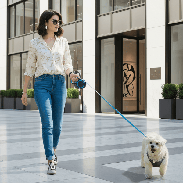 Green Retractable Dog Walking Leash (Up to 44 lbs) - Daizzy Gear - Stylish Accessories for Dogs