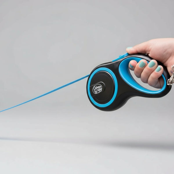 Retractable Blue Dog Walking Leash - Daizzy Gear - Stylish Accessories for Dogs
