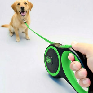Green Retractable Dog Walking Leash (Up to 44 lbs) - Daizzy Gear - Stylish Accessories for Dogs