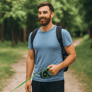 Green Retractable Dog Walking Leash (Up to 44 lbs) - Daizzy Gear - Stylish Accessories for Dogs