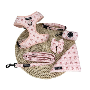 Teddy Coquette Pink Dog Harness Matching Walking Set - Daizzy Gear - Stylish Accessories for Dogs