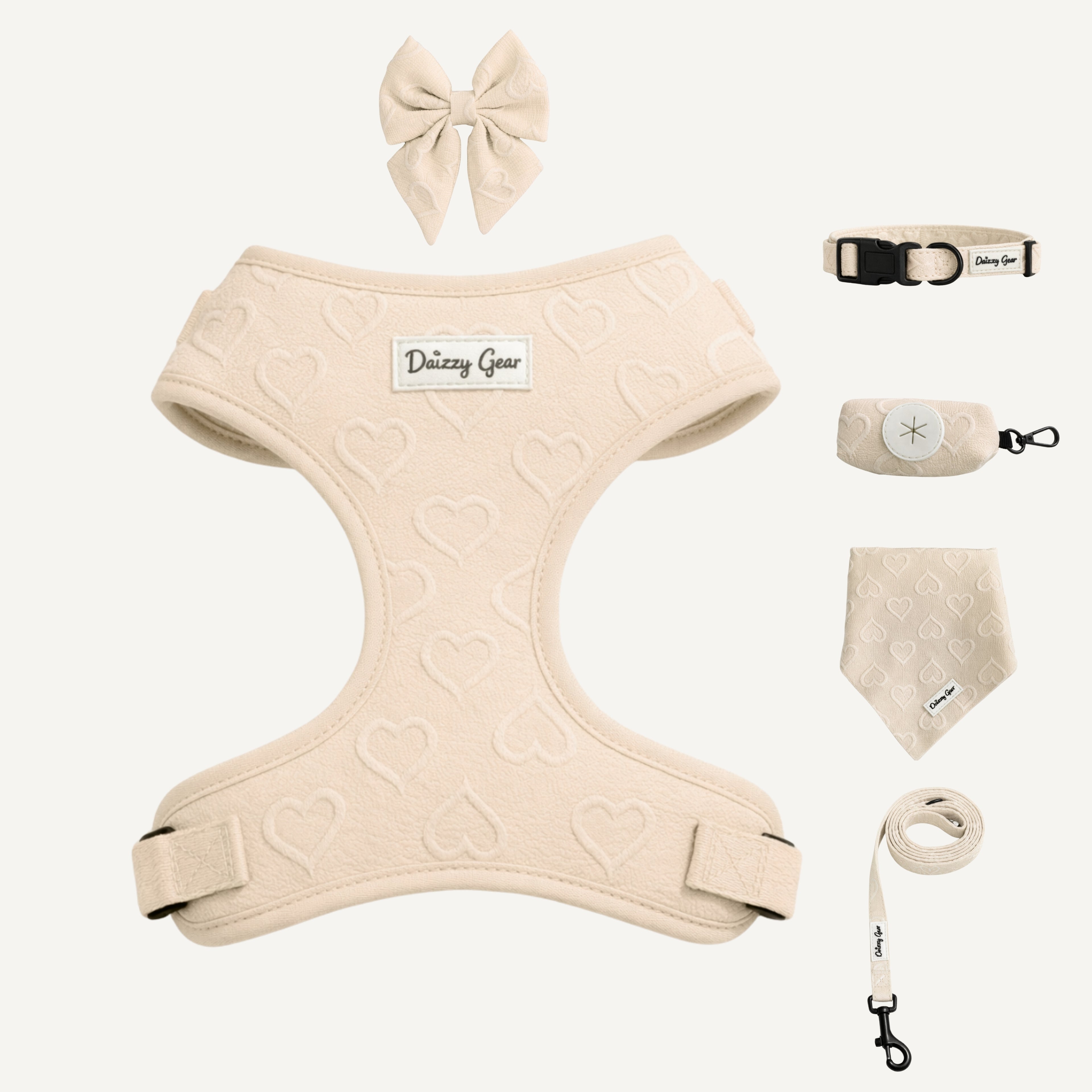 Ivory Deluxe 6-Piece Dog Matching Set- Petite Amour